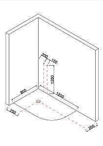 Душевая кабина Taliente TA-12080M 120х80 стекло рифленое купить в интернет-магазине Sanbest