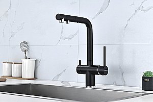 Смеситель для кухни Paulmark Serpentine Se213222-AN антрацит купить в интернет-магазине сантехники Sanbest