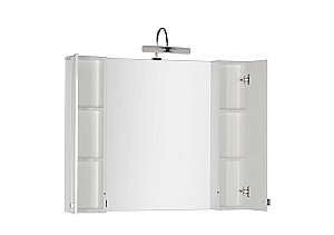 Зеркало со шкафом Aquanet Честер 105 белый/серебро в ванную от интернет-магазине сантехники Sanbest