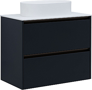 Тумба с раковиной Allen Brau Activity 80 1.34012.AM антрацит матовый/олива брашированная для ванной в интернет-магазине Sanbest