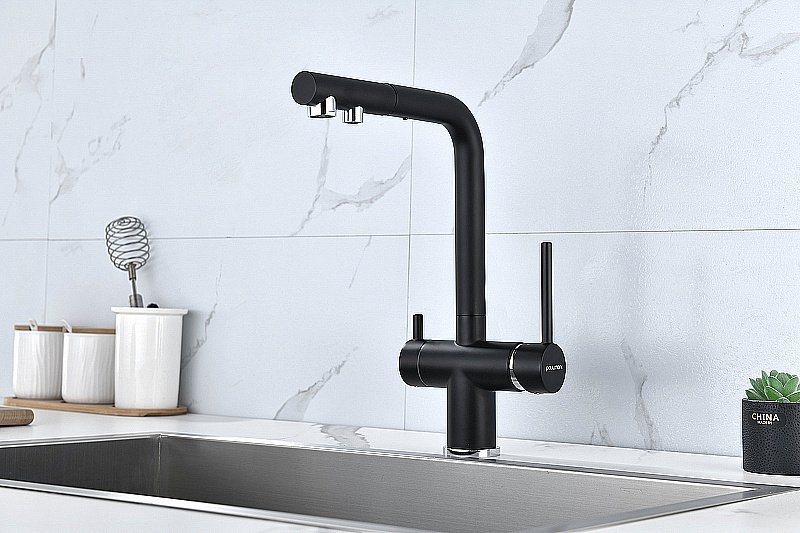 Смеситель для кухни Paulmark Serpentine Se213222-AN антрацит купить в интернет-магазине сантехники Sanbest