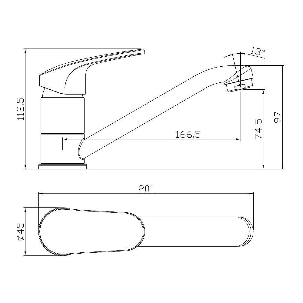 Смеситель для раковины Rossinka RS45-22 купить в интернет-магазине сантехники Sanbest