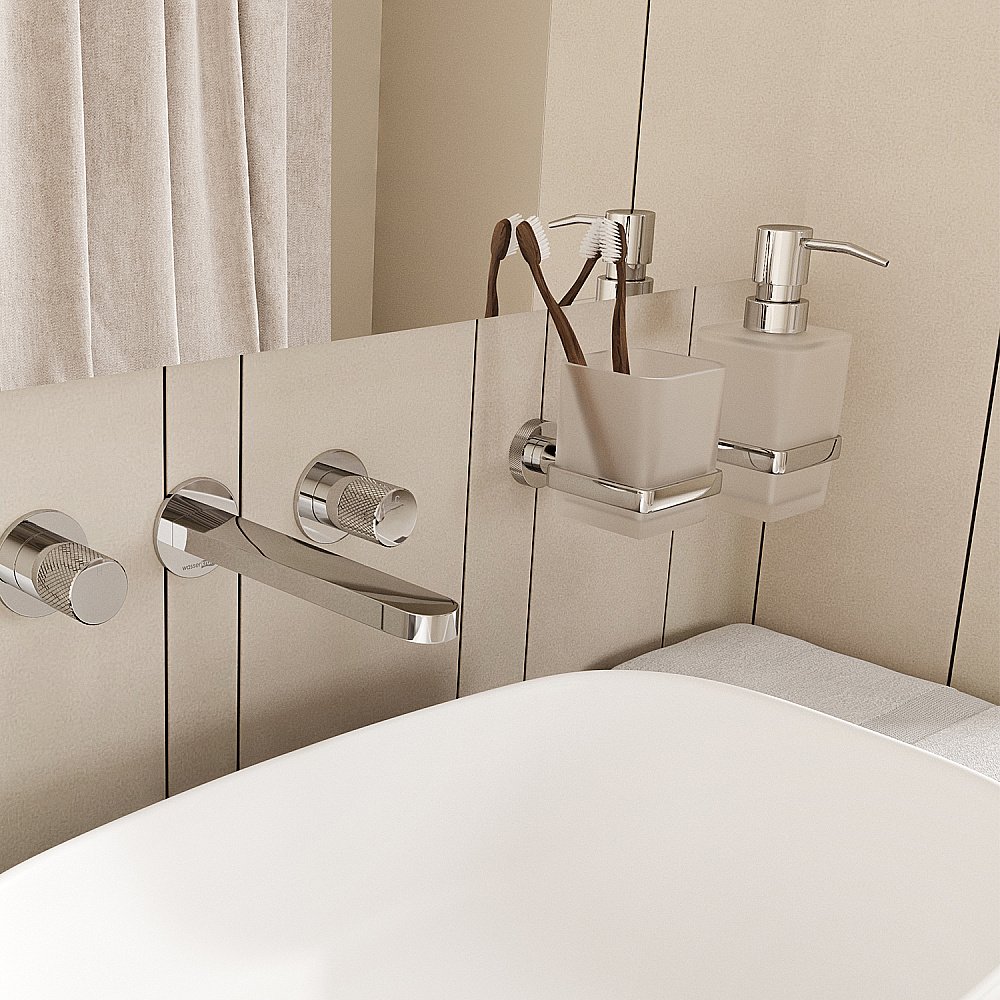 Стакан для зубных щеток WasserKraft Mosel K-46628 хром купить в интернет-магазине сантехники Sanbest