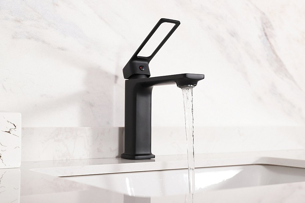 Смеситель для раковины GID Niagara L057BMK черный матовый купить в интернет-магазине сантехники Sanbest