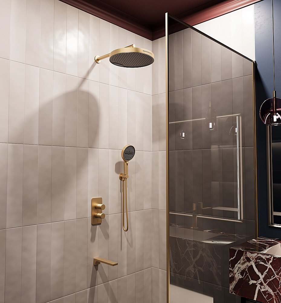 Душевая система Vincea Domus VSFW-5DM1BG брашированное золото купить в интернет-магазине сантехники Sanbest