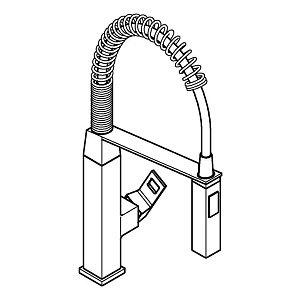 Смеситель для кухни Grohe Eurocube 31395000 хром купить в интернет-магазине сантехники Sanbest