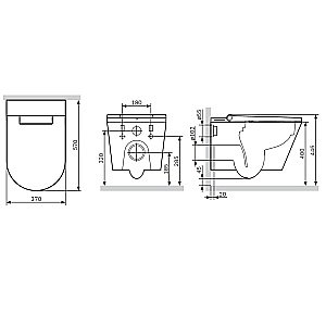 Унитаз подвесной AM.PM Inspire CCC501700SC белый, безободковый, функция биде купить в интернет-магазине Sanbest