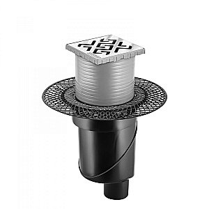 Душевой трап прямой Berges Platz Antik 10х10 091060 хром глянец купить в интернет-магазине Sanbest