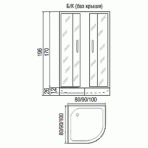 Душевой уголок RIVER DON 26 80x80 с поддоном купить в интернет-магазине Sanbest