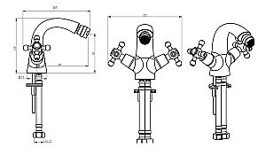 Смеситель для биде Boheme Satine 276-ST купить в интернет-магазине сантехники Sanbest