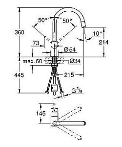 Смеситель для кухни Grohe Minta 32918000 хром купить в интернет-магазине сантехники Sanbest