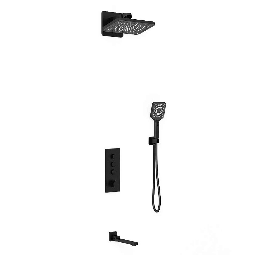 Душевая система Vincea Inspire VSFW-433TI4MB черная матовая купить в интернет-магазине сантехники Sanbest