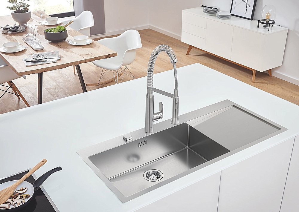 Кухонная мойка Grohe K1000 31581SD1 нержавеющая сталь купить в интернет-магазине сантехники Sanbest