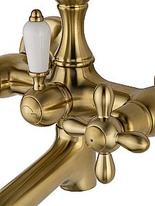 Смеситель для ванны с душем WONZON & WOGHAND RETRO, Брашированное золото (WW-88639020- BG) купить в интернет-магазине сантехники Sanbest