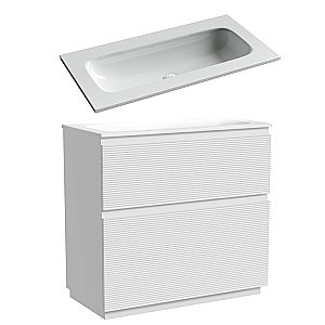 Тумба с раковиной Sancos FOLK Floor FL90FW/CN7019Wx 90 Bianco для ванной в интернет-магазине Sanbest