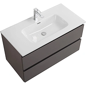Тумба с раковиной BelBagno 100 KRAFT-1000-2C-SO-GSO+BB1000ETL темно-серая матовая для ванной в интернет-магазине Sanbest