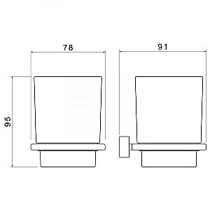 Стакан для зубных щеток Timo Torne 43033/03 черный купить в интернет-магазине сантехники Sanbest