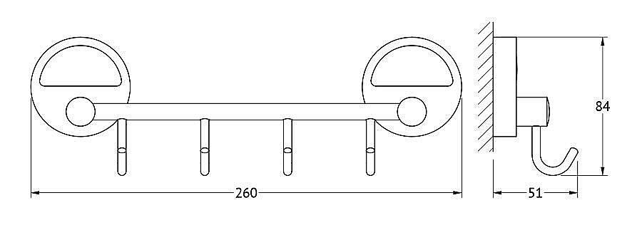 Крючок FBS Luxia 25 LUX 025 купить в интернет-магазине сантехники Sanbest