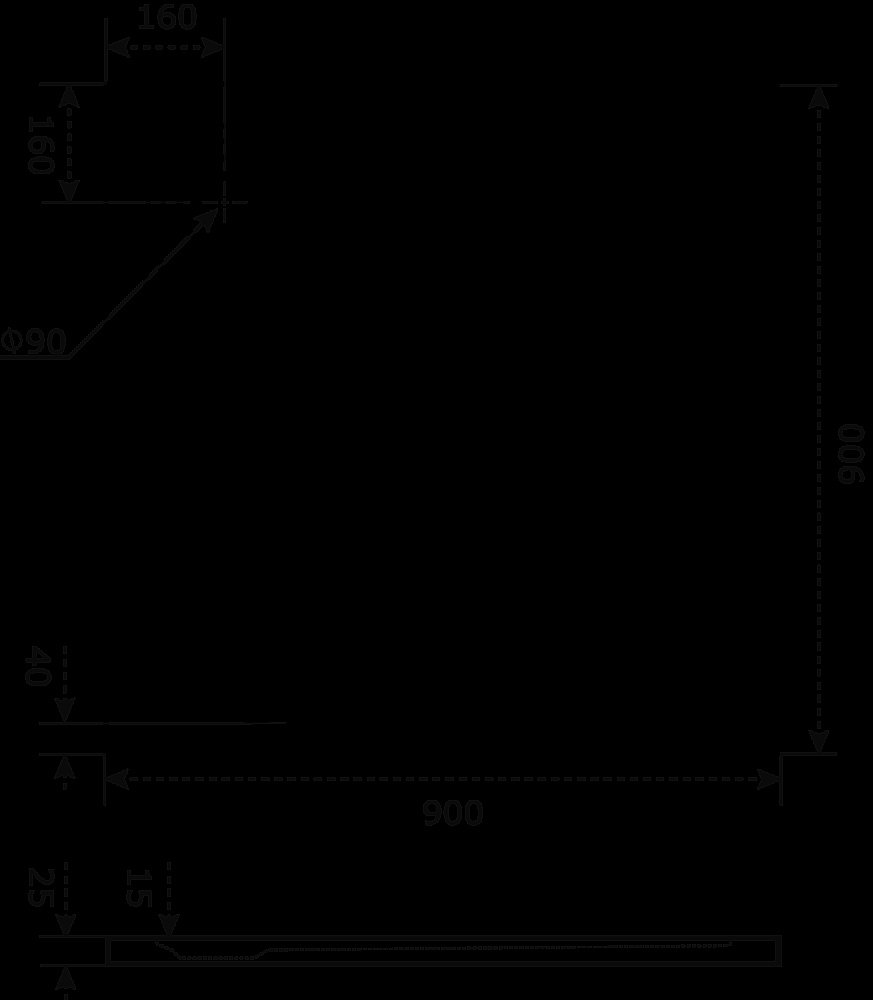 Душевой поддон Good door КВАДРО 90x90 купить в интернет-магазине Sanbest