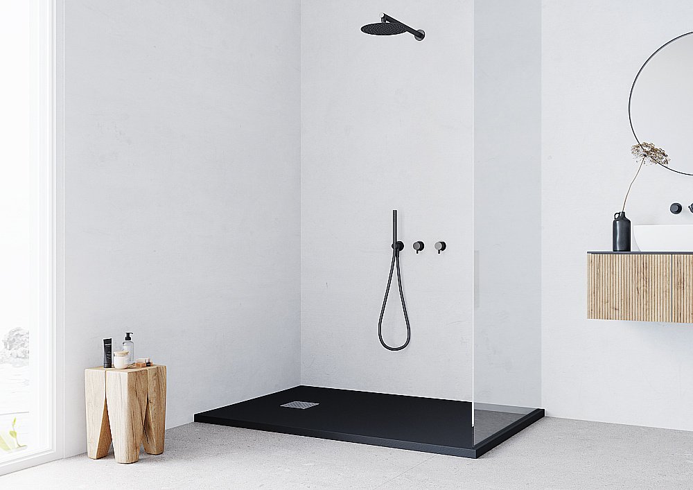 Душевой поддон Taliente PTA-ST-120Bstone 120х80 черный матовый купить в интернет-магазине Sanbest