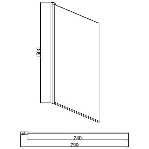Шторка для ванны Aquatek Дельта 80х150 AQ DEL SBA 08015CH стекло прозрачное/профиль хром купить в интернет-магазине Sanbest