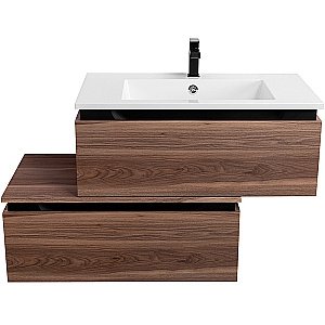 Нижняя тумба Cezares SLIDER-800-1C-PI-NA-P орех дымчатый для ванной в интернет-магазине сантехники Sanbest