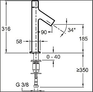 Cмеситель для раковины Jacob Delafon TALAN E10379RU-CP купить в интернет-магазине сантехники Sanbest