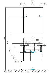 Тумба с раковиной Акватон Беверли 65 белая глянцевая для ванной в интернет-магазине Sanbest