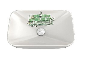 Раковина Elghansa 48,5 EG4120-125 белая с декором купить в интернет-магазине Sanbest