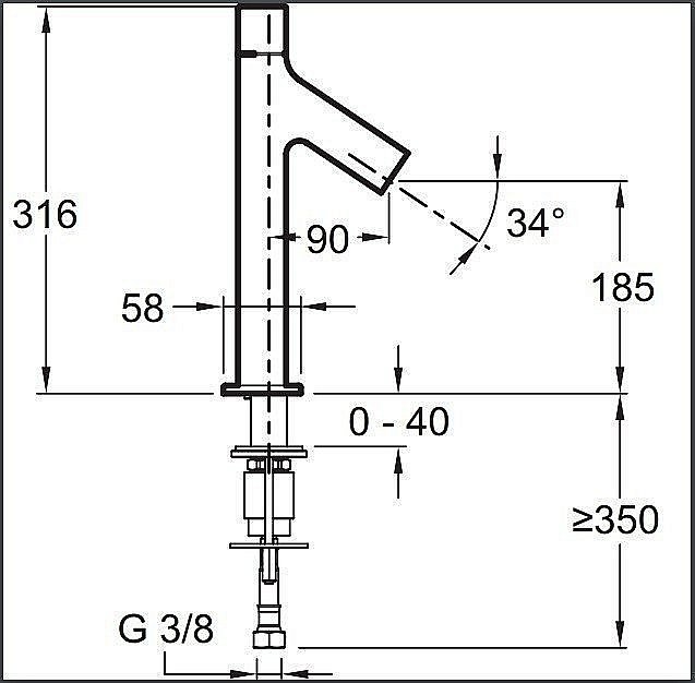 Cмеситель для раковины Jacob Delafon TALAN E10379RU-CP купить в интернет-магазине сантехники Sanbest