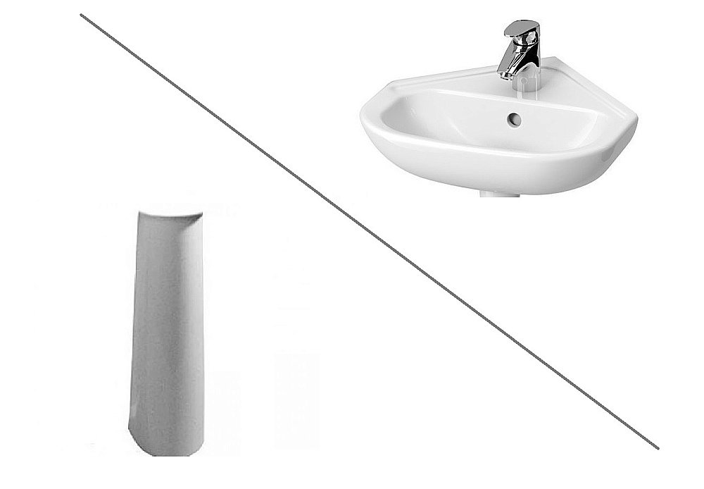 Раковина с пьедесталом Jika Olymp 55 купить в интернет-магазине сантехники Sanbest