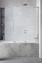 Шторка для ванны Radaway Furo SL Brushed Nickel PND II 120 стекло прозрачное/профиль брашированный никель купить в интернет-магазине Sanbest