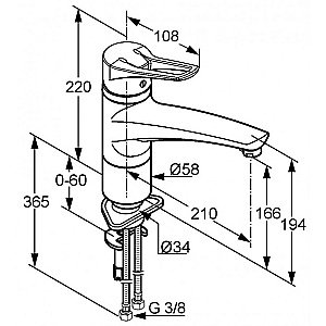 Смеситель для кухни Kludi MX 399040562 хром купить в интернет-магазине сантехники Sanbest