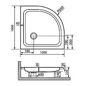 Душевой поддон RGW Acryl STYLE PL 16180400-11 100x100 белый купить в интернет-магазине Sanbest