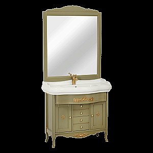 Тумба с раковиной Migliore Bella 100 Oliva для ванной в интернет-магазине Sanbest