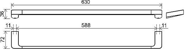 Полотенцедержатель Ravak 10° X07P561 черный матовый купить в интернет-магазине сантехники Sanbest