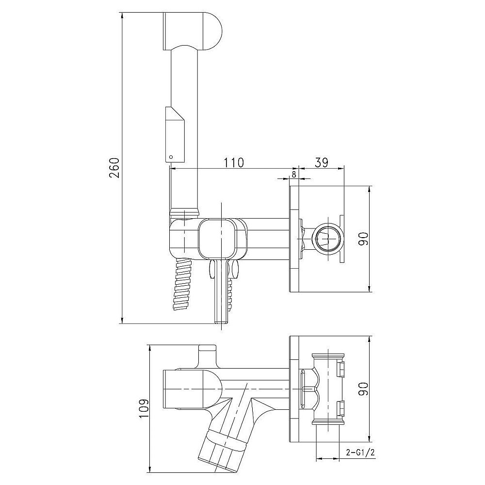 Гигиенический душ Lemark Solo LM7165C купить в интернет-магазине сантехники Sanbest