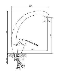 Смеситель для кухни Koller Pool Stream ST0750 купить в интернет-магазине сантехники Sanbest
