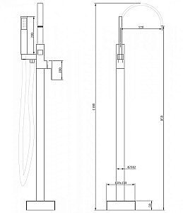 Смеситель для ванны ABBER Wasserfall AF8615 хром купить в интернет-магазине сантехники Sanbest