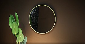 Зеркало ART&MAX Sanremo 100 AM-San-1000-DS-F-Gold золото в ванную от интернет-магазине сантехники Sanbest