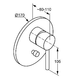 Смеситель для душа Kludi Bozz 386500576 купить в интернет-магазине сантехники Sanbest