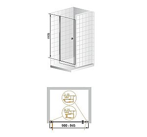 Душевая дверь Cezares TRIUMPH-D-B-1-90-C-Cr стекло прозрачное/профиль хром купить в интернет-магазине Sanbest