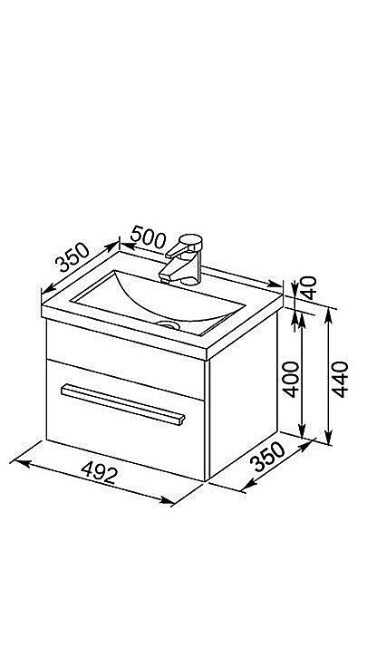 Тумба с раковиной Aquanet Нота 50 лайт для ванной в интернет-магазине Sanbest