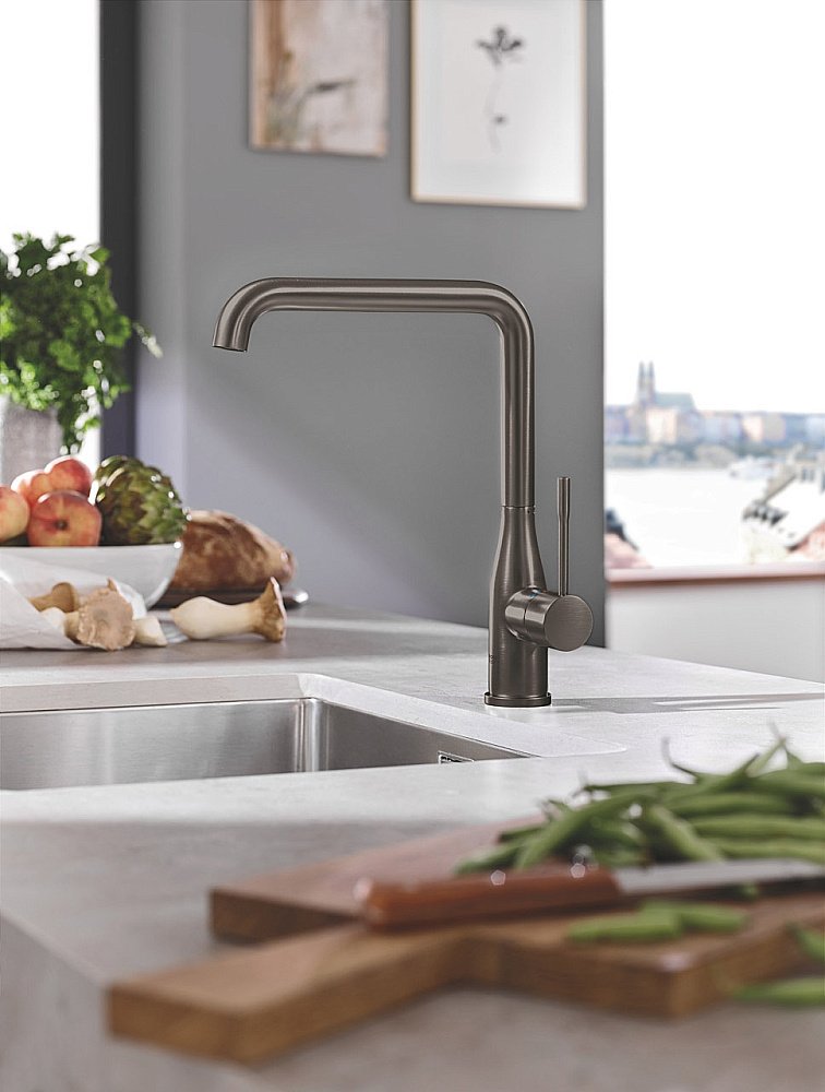 Смеситель для кухни Grohe Essence 30269AL0 темный графит матовый купить в интернет-магазине сантехники Sanbest