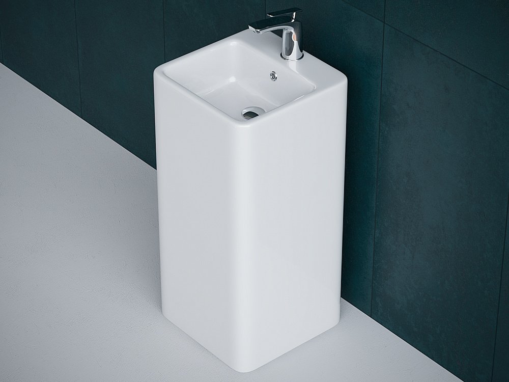 Раковина напольная Laguraty 3010W белая купить в интернет-магазине Sanbest