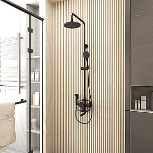 Душевая система D&K Bayern.Furth DA1524705B18 черная матовая купить в интернет-магазине сантехники Sanbest