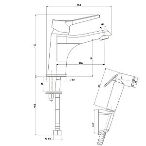 Смеситель для раковины PAINI Messina MECR205/574 хром купить в интернет-магазине сантехники Sanbest