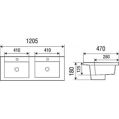 Раковина WeltWasser WW DEILBACH 7506-1202 MT- BL черная матовая купить в интернет-магазине Sanbest