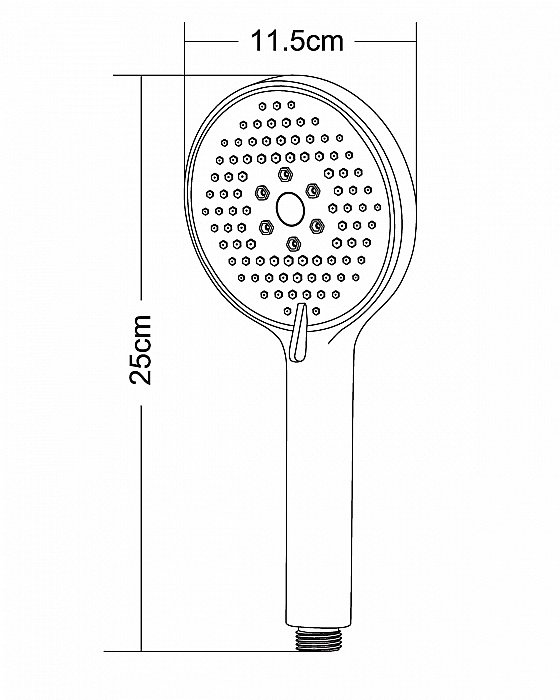 Душевая лейка Orange S13HScr хром купить в интернет-магазине сантехники Sanbest