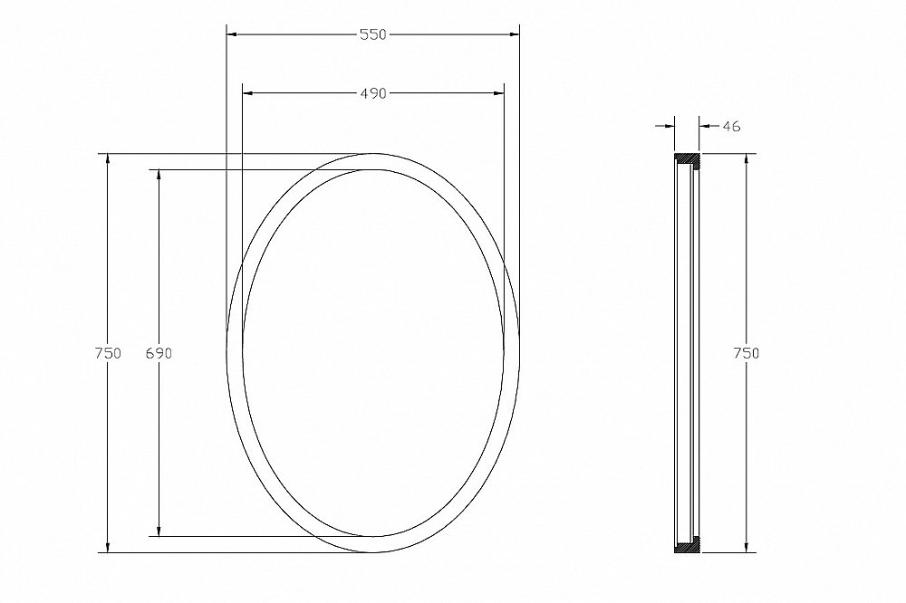 Зеркало с подсветкой Abber STEIN AS6610BR 55x75 коричневое в ванную от интернет-магазине сантехники Sanbest